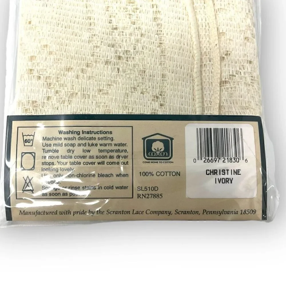Scranton Lace Company Woven Nottingham Ivory Lace 15 Round Doilies USA Lot of 10